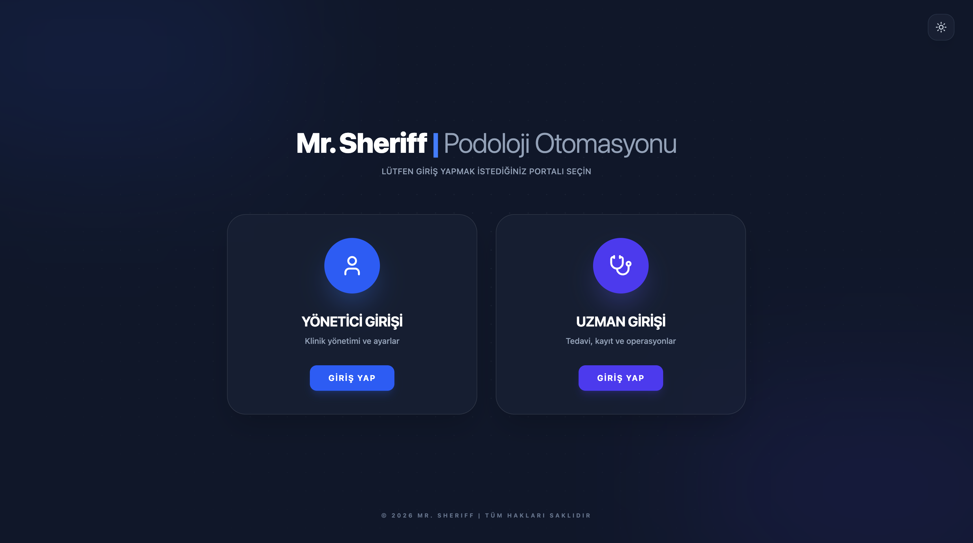 Mr. Sheriff Podoloji Otomasyonu
